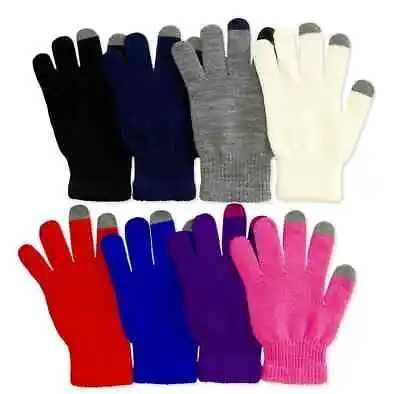 3 Pairs Assorted Color Magic Touch Screen Knit Warm Gloves Smart Phone Tablet  • $9.95