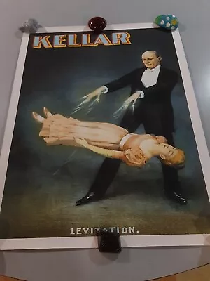 Vintage Kellar The Magician Levitation 18 By 24 VGC Reprint  • $18