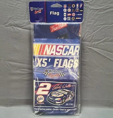 WinCraft Sports NASCAR Racing Flag 3' X 5' Rusty Wallace Miller Lite New Sealed • $19.99