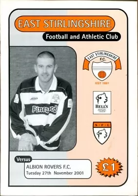 A24 East Stirlingshire V Albion Rovers 27/11/01 Division 3 • £1.75