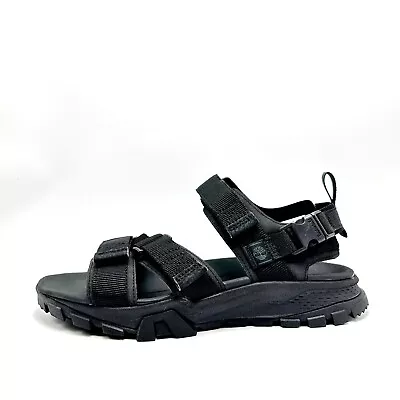 *NEW* Men Timberland Garrison Trail Webbing-Strap Sandals BLACK (TB0 A2E4G 015) • $64.21