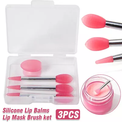 Silicone Lip Balms Lip Mask Brush With Sucker Dust Cover Makeup Applicator • £2.90