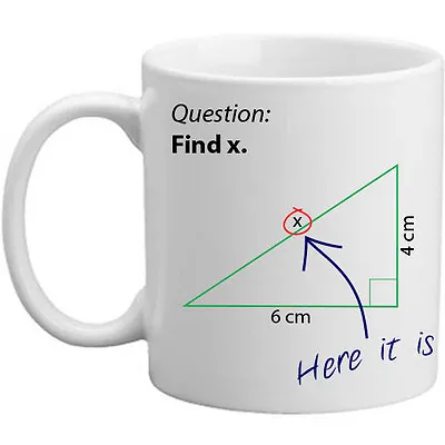 Find X Novelty Mathematics Maths Question Gift Teacher Present Mug - 11oz Mug • £7.95
