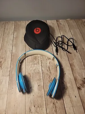 Monster Beats By DR. DRE Wired Headphones Blue With Case  • $20