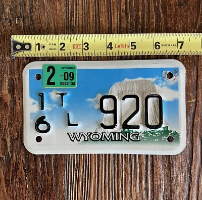$0.99 • Buy Embossed 2009 Wyoming Trailer License Plate 16 TL 920