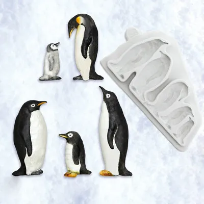 £2.99 • Buy Penguin Silicone Fondant Mold Cake Decor Bakeware Topper Craft Chocolate Mould