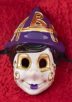 Mask From Venice Pinocchio Abc Purple Carnival Venetian Fancy Dress Child 2450 • $115.28