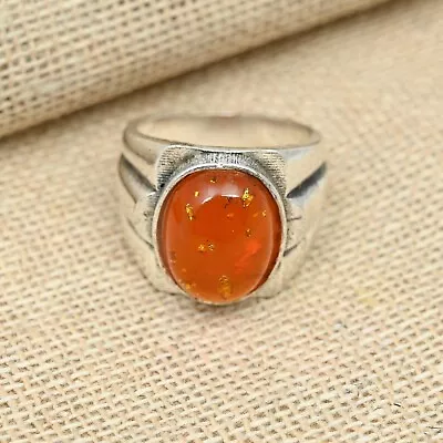 Baltic Amber Gemstone Sterling Silver Gemstone Ring All Ring Size Available • $13.99