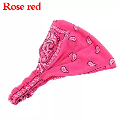 Women Wide Yoga Headband Cotton Turban Bandana Floral GYM Hair Band Wrap Fashion • $3.73