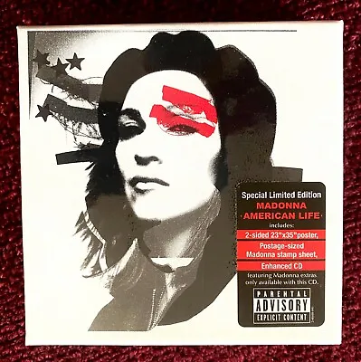 Madonna American Life Cd Limited Sealed Box Set & Promo Stamps Book Hype Sticker • $45