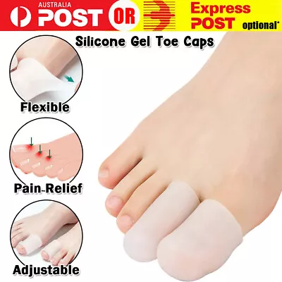 $8.90 • Buy Silicone Toe Sleeve Gel Cap Cover Protector Separator Finger Tube Cushion Corns