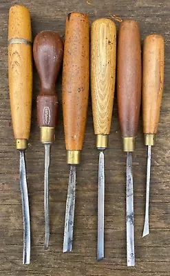 Vintage Set Of 6x Marples Carving Gouges Chisels Spoons Carpenters Tools • $6.53