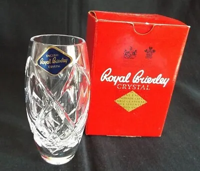 £6.50 • Buy Royal Brierley Cut Crystal Stirling Posy Vase  Boxed