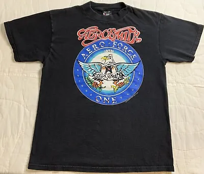 Vintage 1993 AEROSMITH Aero Force One T-shirt Rock Band Sz Large Tultex Giant • $55