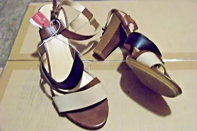 Womens Merona Multi Colored Strappy Heels Shoes Size 9 • $18.99