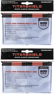 Titanshield Inner Card Sleeve Protectors Double Sleeving 64X89Mm Fits MTG Magic  • $28.99