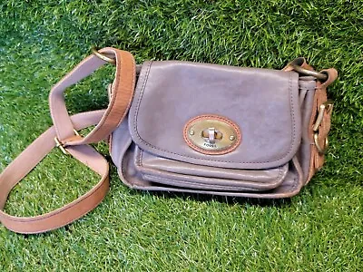 Vintage Fossil Messenger Crossbody Bag Reissue #54 Leather Flap Turn Lock • $20