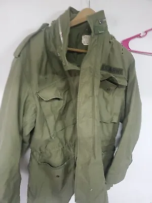 Vintage M-65 Field Jacket Men’s M Military Contractor Army Hoodie Full Zip • $59