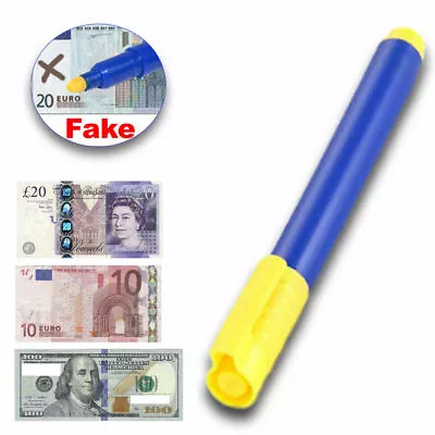 £2.99 • Buy Fake Money Detector Tester Checker Pen English UK Bank Notes Pens Forged Notes 