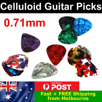 $2.95 • Buy 0.71mm Acoustic Electric Guitar Pick Celluloid Plectrum Multicolour Thick Thin
