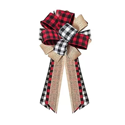 18 In Long Tails Ribbon Wreath Bow Christmas Tree Ribbon Winter Door Decoration • $20.52