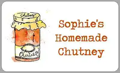 Homemade Chutney Jam Jar Stickers Personalised Pickle Watercolour Sticky Labels • £2.70