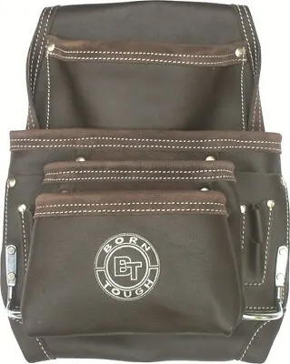 10 Pocket Oil Tanned Leather Nail & Tool Pouch Bag • $37.95
