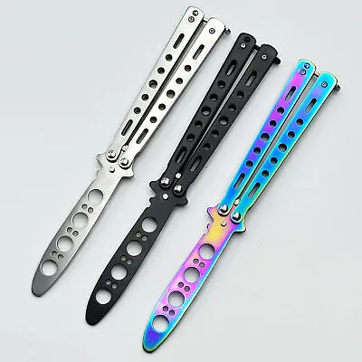 Butterfly Knife Trainer Balisong Training Safty Practice Combo Folding Knife AU • $7.99