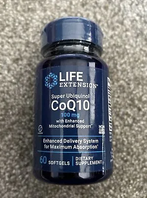 Life Extension Super Ubiquinol CoQ10 Mitochondrial 100mg. 60 Softgels. 12/2024 • $24