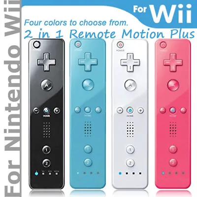 Built In Motion Plus Remote Controller & Nunchuck For Nintendo Wii Wii U New • $33.99