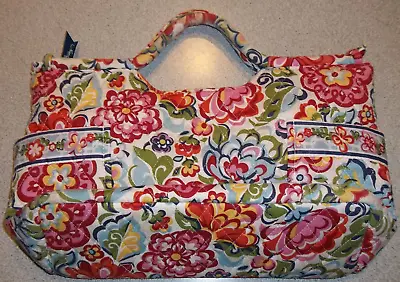 Vera Bradley Hope Garden Multi Floral Gabby Purse Handbag NEEDS REPAIR • $7.99