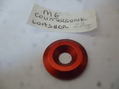 Countersunk Washer M6 - Red Alloy - 22 Mm Diameter • £1.60