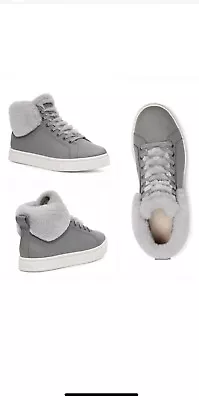 KOOLABURRA By UGG Sundell Fuzz Chukka High Sneaker Boots Gray SIZE 7.5 NEW Chic • $49.99