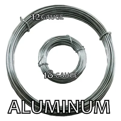 $5.99 • Buy Aluminum Round Bead Smith Wire 12 Or 18 Gauge 39 Ft 