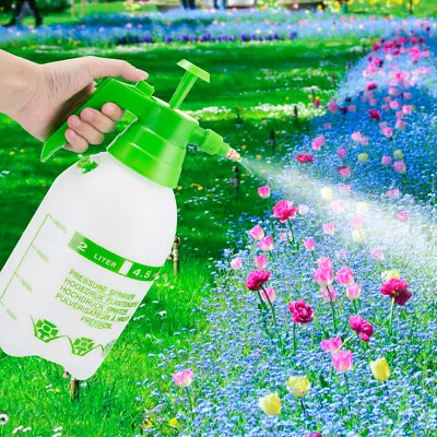 2L Hand-held Portable Water/Chemical Sprayer Pump Pressure Garden Spray Bottle • $8