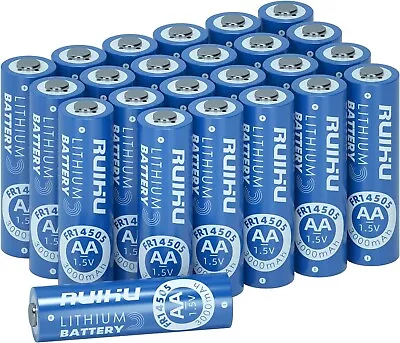 24 Twenty Four Ruihu Lithium Aa Batteries Double A 1.5v 3000 Mah New Exp 2040 • $38.99