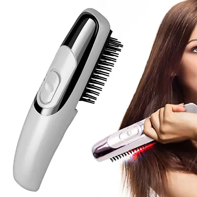 Electric Infrared Laser Hair Growth Head Scalp Vibrating Massager Comb Brush • £8.19