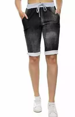 £9.99 • Buy Ladies Women Italian Floral Star Printed Shorts Turn Up Summer Beach Shorts Pant