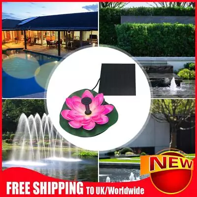 Lotus Shape Pond Decoration Convenient Solar Powered Water Lily Ornaments Useful • £11.99