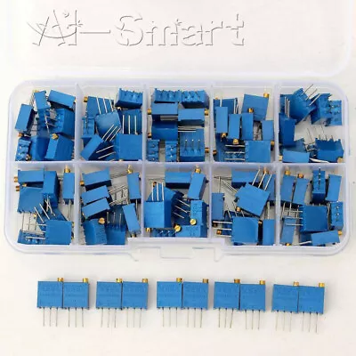 3296W Multi-turn 3296 Trimmer Potentiometer Variable Resistor Assorted Kit Box • $6.66