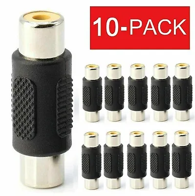 10-Pack AV RCA Audio Video Female To Female Jack Coupler Adapter Connector • $4.99