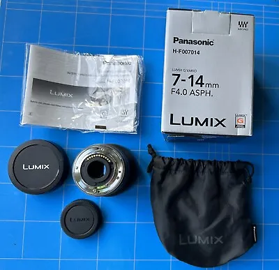 Panasonic H-F007014E 7-14mm F/4.0 ED Lens - Black • £350