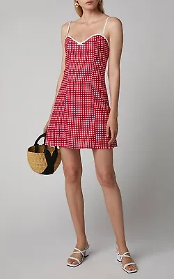 MIGUELINA RED Bow Gingham  Dress  ( M ) • $119.99