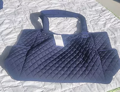 Vera Bradley Large Glenna Pleated Tote Classic Navy  139.00 • $39