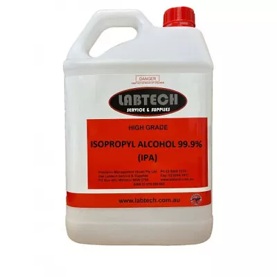 Isopropyl Alcohol (IPA)  - 99.9% Pure - 5 Litre • $24