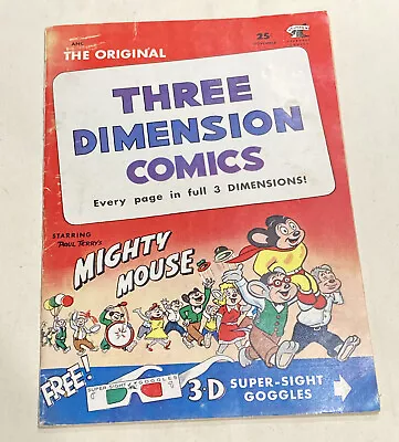 THREE DIMENSION COMICS St John 1953 MIGHTY MOUSE Vol. 1 No. 2 3-D Comic Book • $26