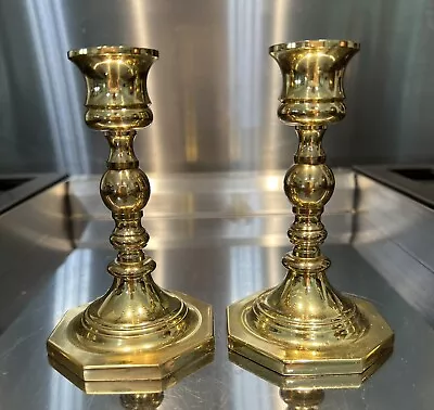 Vintage Baldwin Brass Candlestick Holders 5” Tall Set (2) • $29.99