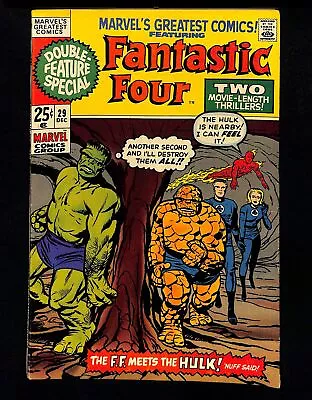 Marvel's Greatest Comics #29 Fantastic Four #12 Hulk Vs Thing! Marvel 1970 • $0.99