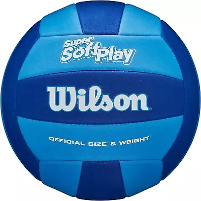 Wilson Super Soft Play Volleyball Royal/Navy All Surface Official Size & Weight • $17.99