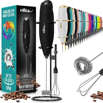 Electric Milk Frother Double Whisk Handheld Coffee Foam Mixer Battery Powered • $10.99